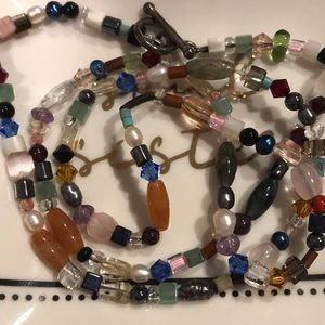 Handmade gemstone necklace.
